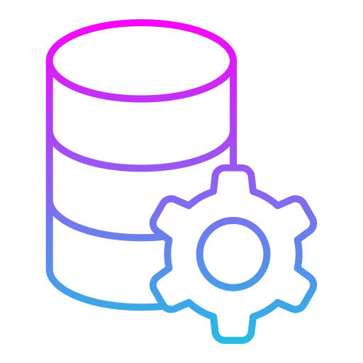 database Generic gradient outline icoon