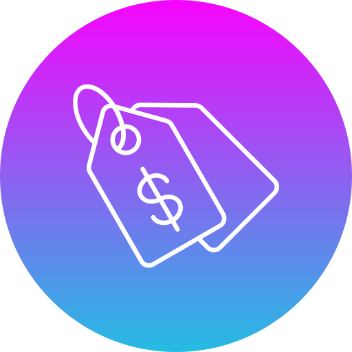 etiqueta de precio Generic gradient fill icono