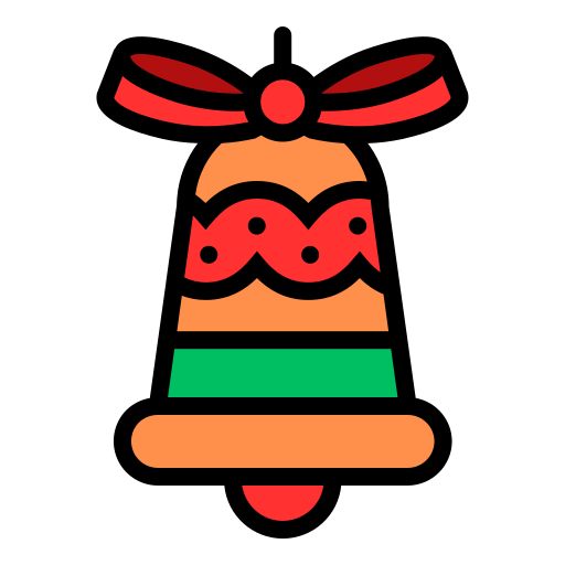 campana de navidad Generic color lineal-color icono
