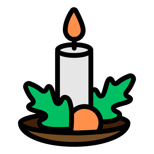 Рождественская свеча Generic color lineal-color иконка