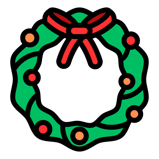 Рождественский венок Generic color lineal-color иконка
