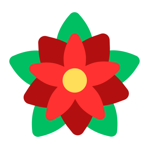 ポインセチアの花 Generic color fill icon