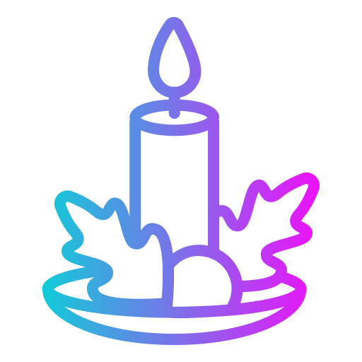 Christmas candle Generic gradient outline icon