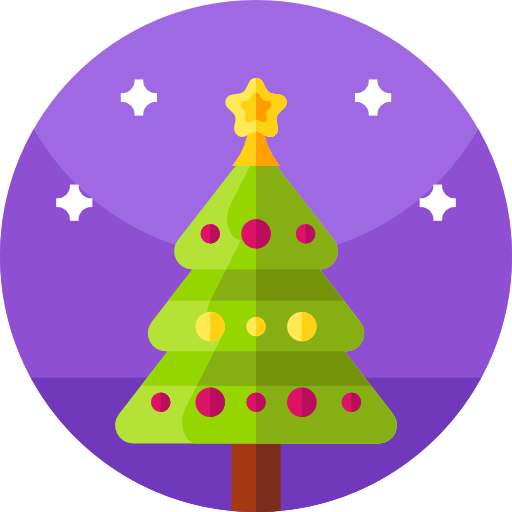drzewko świąteczne Geometric Flat Circular Flat ikona