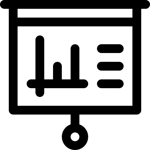 biała tablica Basic Rounded Lineal ikona