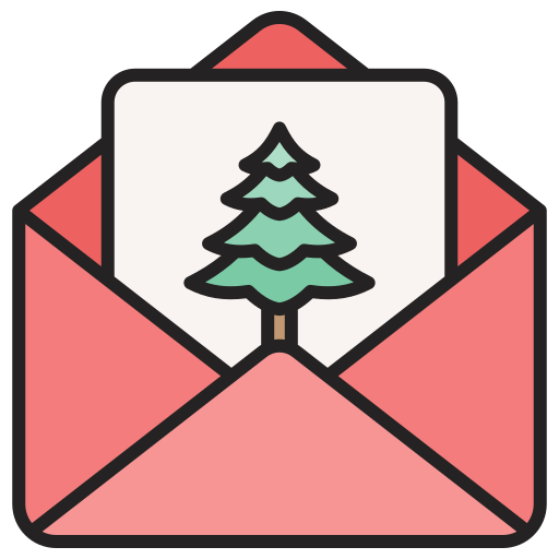 tarjeta de navidad Generic color lineal-color icono