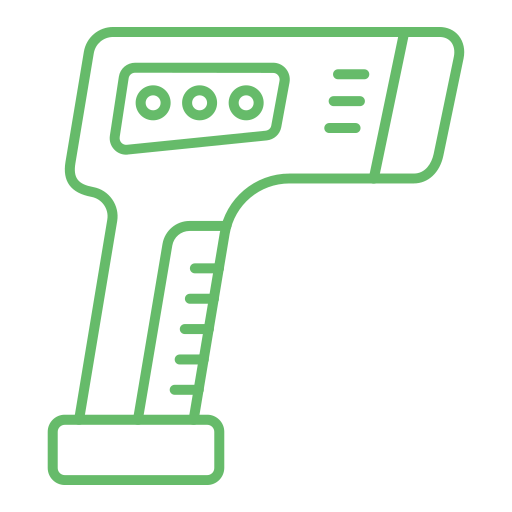Thermometer gun Generic color outline icon
