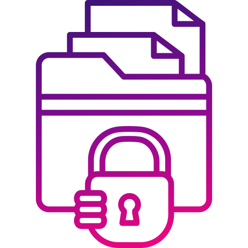 Folder security Generic gradient outline icon