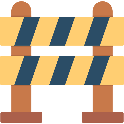 barrera de tráfico Generic color fill icono