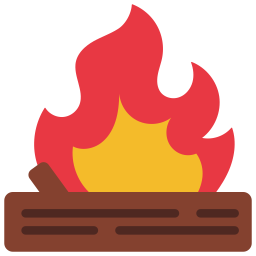 Campfire Juicy Fish Flat icon