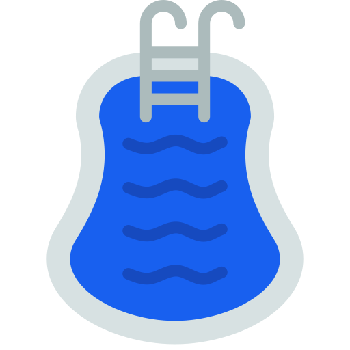 Swimming pool Juicy Fish Flat icon