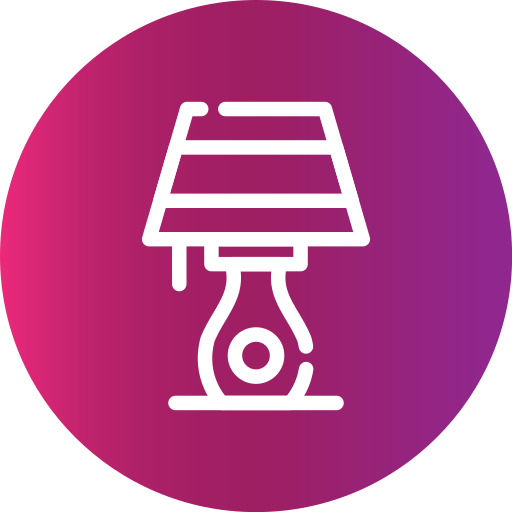 lámpara de mesa Generic gradient fill icono