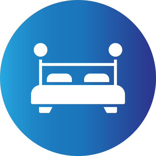 Double bed Generic gradient fill icon