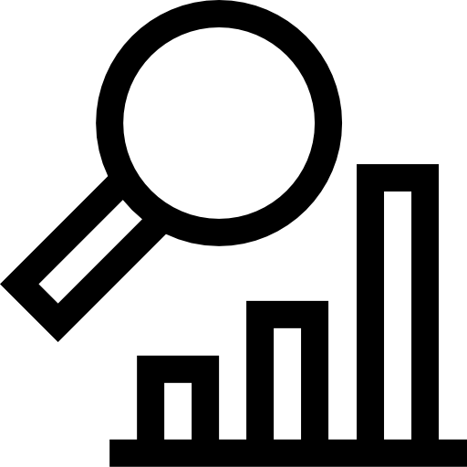 onderzoek Basic Straight Lineal icoon