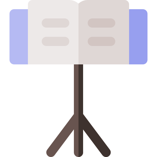 Music stand Basic Rounded Flat icon