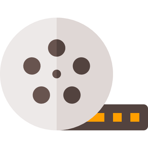 carrete de película Basic Rounded Flat icono