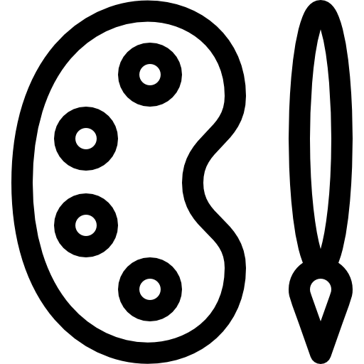 tavolozza Basic Rounded Lineal icona