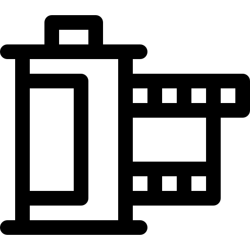 carrete de película Basic Rounded Lineal icono