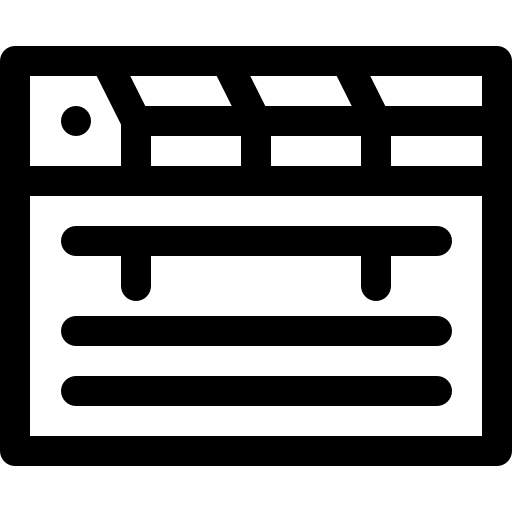 claqueta Basic Rounded Lineal icono