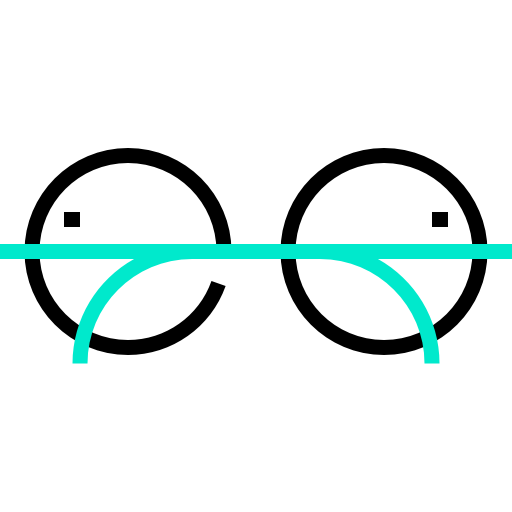 okulary Detailed Straight One Color ikona