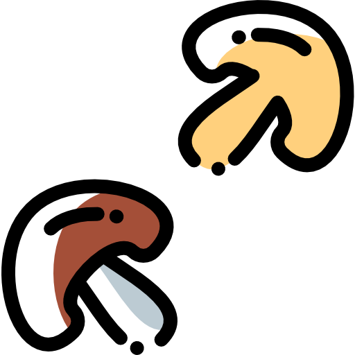 버섯 Detailed Rounded Color Omission icon