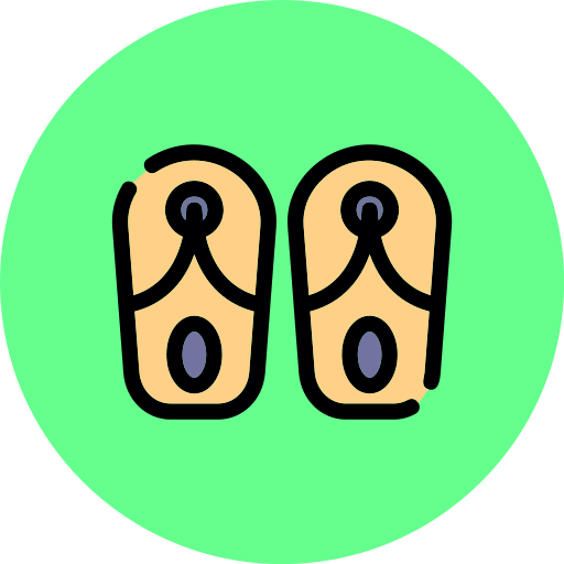 sandálias de dedo Generic color lineal-color Ícone