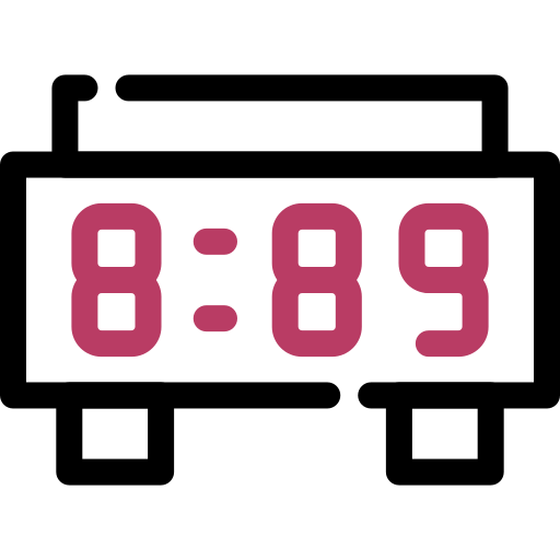 Цифровые часы Generic color outline иконка