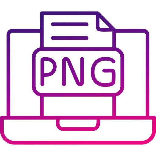 format pliku png Generic gradient outline ikona