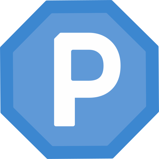 segnale di parcheggio Generic color fill icona