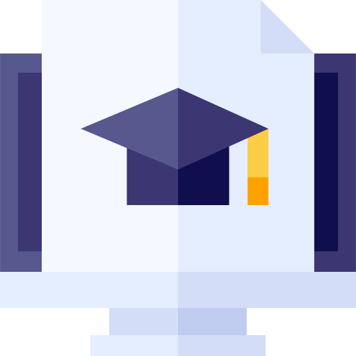 Distance learning Basic Straight Flat icon