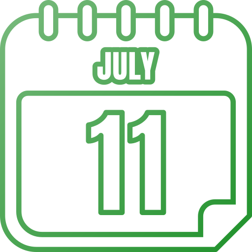 July Generic gradient outline icon