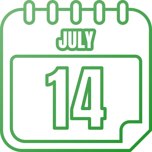 14 juli Generic gradient outline icoon
