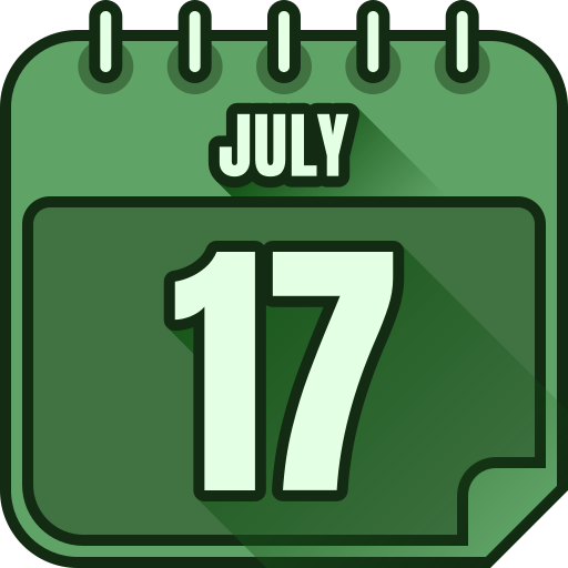 17 luglio Generic color lineal-color icona