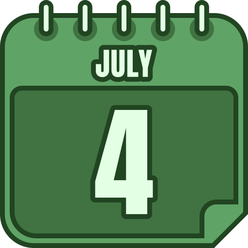 4 de julio Generic color lineal-color icono