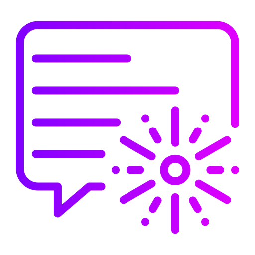 Chat Generic gradient outline icon