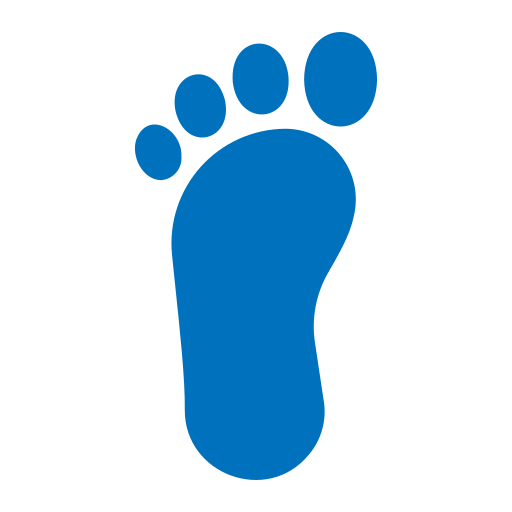 voetafdrukken Generic color fill icoon