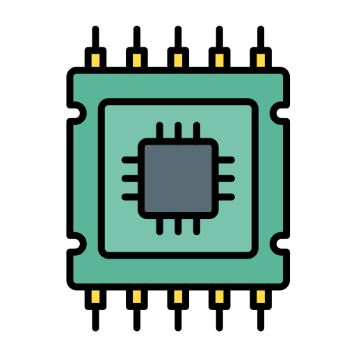 mikroprocesor Generic color lineal-color ikona