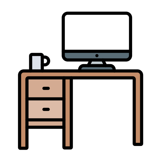 mesa de ordenador Generic color lineal-color icono