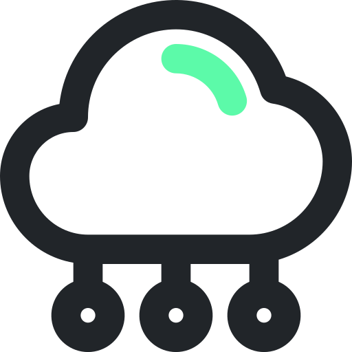 cloud dienstverlening Generic color outline icoon