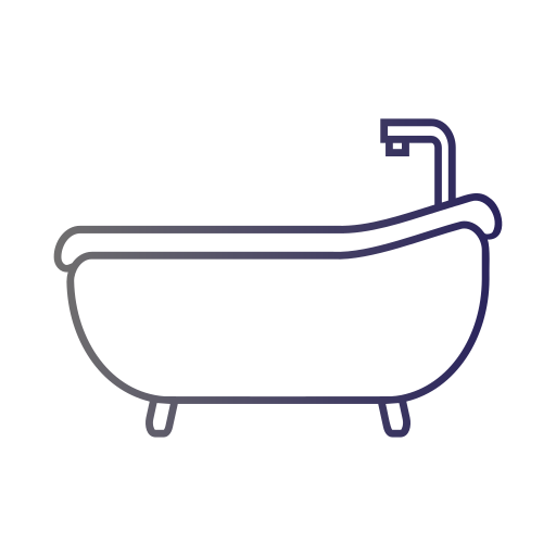 Ванна с пеной Generic gradient outline иконка