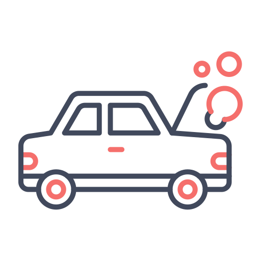 Broken car Generic color outline icon
