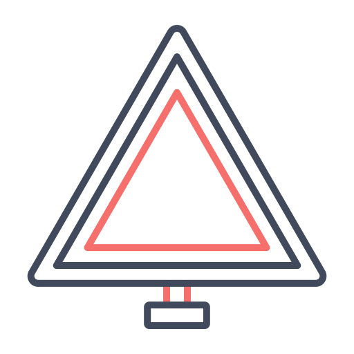 triângulo Generic color outline Ícone