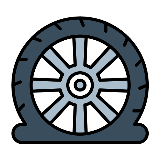 Flat tire Generic color lineal-color icon