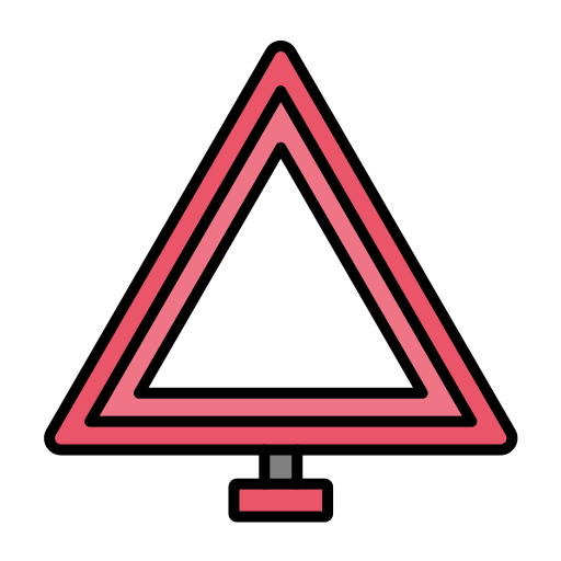 trójkąt Generic color lineal-color ikona