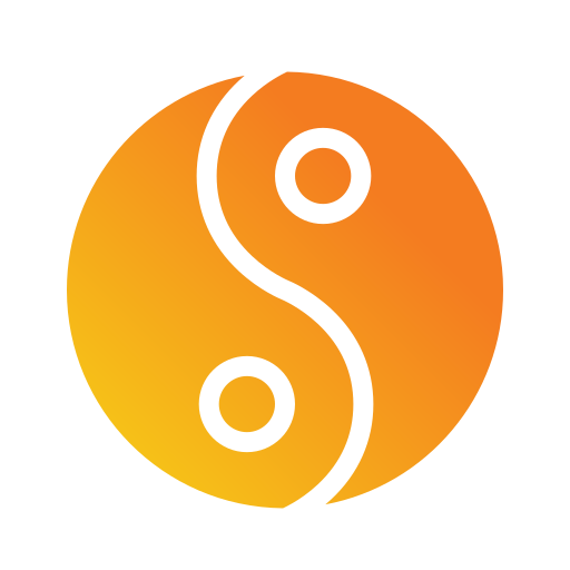 yin yang Generic gradient fill icoon
