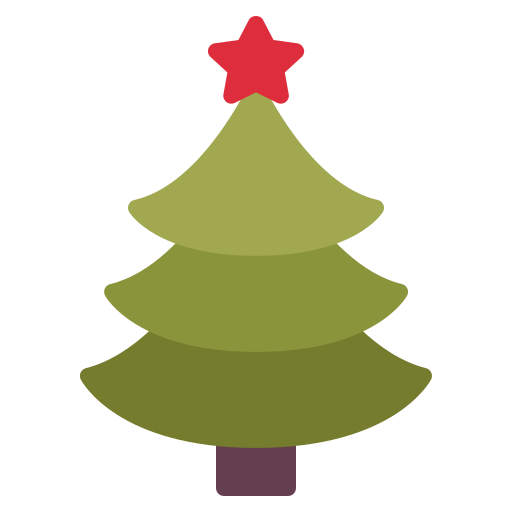 drzewko świąteczne Generic color fill ikona