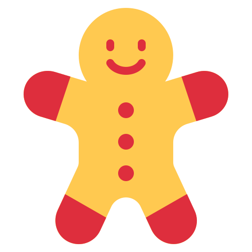 Gingerbread men Generic color fill icon