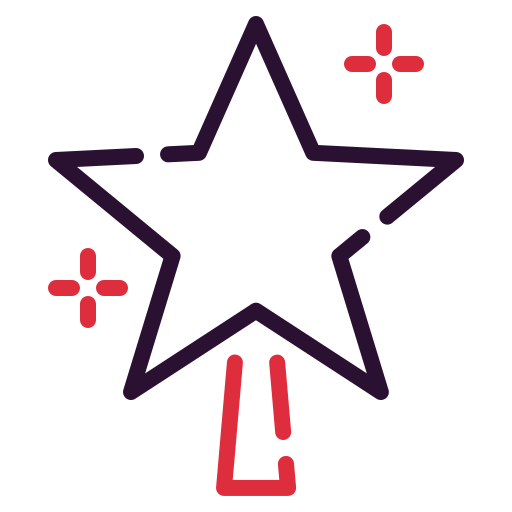 estrella de navidad Generic color outline icono