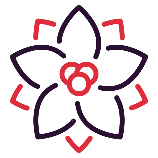 Poinsettia flower Generic color outline icon