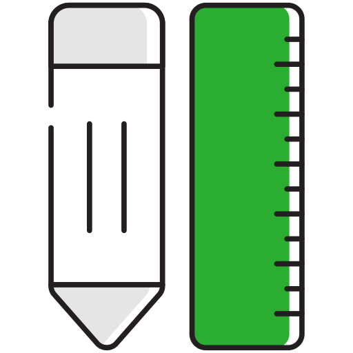 schreibwaren Generic color lineal-color icon